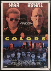 9z285 COLORS Italian 1p '88 Sean Penn & Robert Duvall as cops, directed by Dennis Hopper!