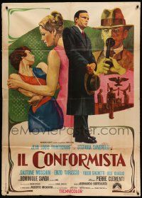 9z290 CONFORMIST Italian 1p '71 Bernardo Bertolucci's Il Conformista, art by Piero Ermanno Iaia!