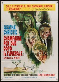 9z317 ENDLESS NIGHT Italian 1p '72 Hayley Mills, Britt Ekland, Agatha Christie, different art!