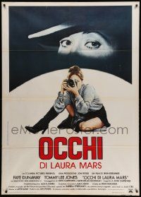 9z322 EYES OF LAURA MARS Italian 1p '78 Irvin Kershner, sexy psychic Faye Dunaway with camera!