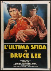 9z333 GAME OF DEATH II Italian 1p '82 wonderful different Sciotti kung fu artwork of Bruce Lee!