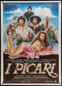 9z359 I PICARI Italian 1p '88 directed by Mario Monicelli, great cast montage art by Enzo Sciotti!