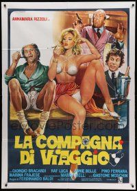 9z371 LA COMPAGNA DI VIAGGIO Italian 1p '81 Tarantelli art of sexy half-naked Anna Maria Rizzoli!