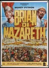 9z375 LIFE OF BRIAN Italian 1p '91 Monty Python, he's not the Messiah, great William Stout art!