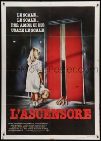 9z376 LIFT Italian 1p '84 De Lift, wild Mittermeier horror art of little girl & corpse in elevator