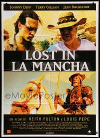 9z382 LOST IN LA MANCHA Italian 1p '02 about Terry Gilliam's Who Killed Don Quixote, Johnny Depp