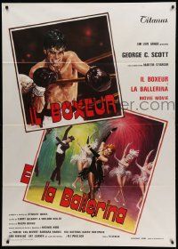 9z397 MOVIE MOVIE Italian 1p '79 completely different art of boxer in ring & would-be showgirl!