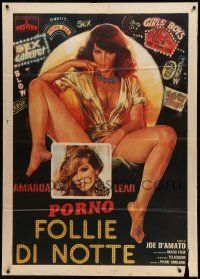 9z328 FOLLIE DI NOTTE Italian 1p '78 Joe D'Amato mondo documentary, sexy art of Amanda Lear!