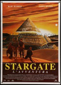 9z441 STARGATE Italian 1p '94 Roland Emmerich sci-fi, cool different pyramid art by Paolo Sestito!