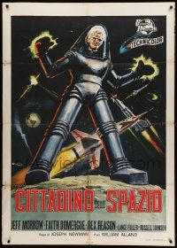 9z453 THIS ISLAND EARTH Italian 1p R64 different De Amicis art of Jeff Morrow in space suit!
