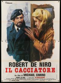 9z175 DEER HUNTER Italian 2p '79 different Ciriello art of Robert De Niro & Meryl Streep!