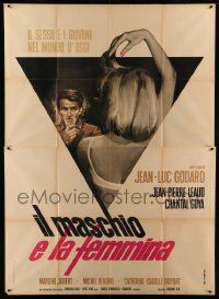 9z203 MASCULINE-FEMININE Italian 2p '68 Jean-Luc Godard's Masculin, Feminin, sexy different art!