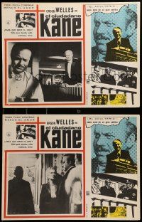 9z492 CITIZEN KANE 2 Mexican LCs R60s Orson Welles shown in both scenes, Cotten, Comingore