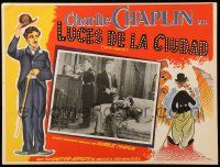 9z534 CITY LIGHTS Mexican LC R50s waiter brings a drink to Charlie Chaplin as The Tramp!