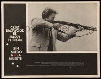 9z544 ENFORCER Mexican LC '76 close up of Clint Eastwood as Dirty Harry aiming shotgun!