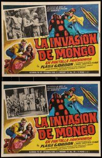9z497 FLASH GORDON 2 Mexican LCs R60s Buster Crabbe shown in both scenes, best serial ever!