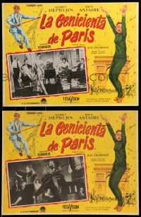 9z498 FUNNY FACE 2 Mexican LCs '57 great images of Audrey Hepburn & Fred Astaire!