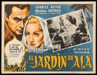 9z547 GARDEN OF ALLAH Mexican LC R50s Marlene Dietrich & Charles Boyer in inset AND border art!