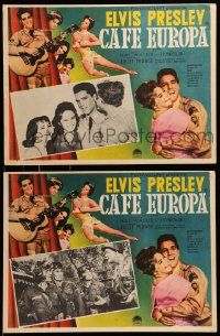 9z499 G.I. BLUES 2 Mexican LCs '61 Elvis Presley & sexy Juliet Prowse, great inset photos!