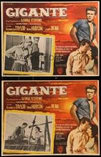 9z500 GIANT 2 Mexican LCs '57 James Dean & Elizabeth Taylor shown in both inset scenes!