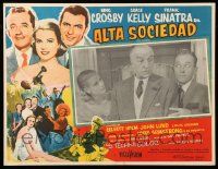 9z553 HIGH SOCIETY Mexican LC '56 Louis Calhern between Bing Crosby & beautiful Grace Kelly!