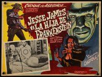 9z559 JESSE JAMES MEETS FRANKENSTEIN'S DAUGHTER Mexican LC '68 great image of the monster in lab!