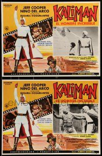 9z476 KALIMAN EL HOMBRE INCREIBLE 6 Mexican LCs '72 cool Mexican sci-fi with costumed hero!