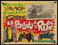 9z564 LA PARADA DE LA RISA Mexican LC '60s great images of Stan Laurel & Oliver Hardy!