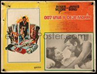 9z569 LIVE & LET DIE Mexican LC '73 Roger Moore as James Bond in bed with sexy Jane Seymour!
