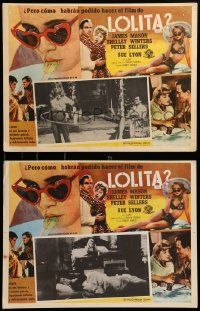 9z504 LOLITA 2 Mexican LCs 1962 Stanley Kubrick classic, James Mason & sexy Sue Lyon in both!
