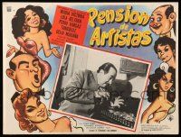 9z590 PENSION DE ARTISTAS Mexican LC '56 great caricature art of the six top stars!
