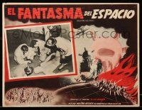 9z591 PHANTOM FROM SPACE Mexican LC '53 top stars crowd around unconscious alien on ground!