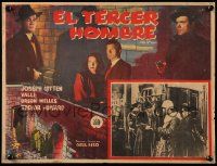 9z623 THIRD MAN Mexican LC '49 Orson Welles, Joseph Cotten & Valli, Carol Reed classic film noir!