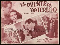 9z628 WATERLOO BRIDGE Mexican LC R60s romantic close up of Vivien Leigh & Robert Taylor!