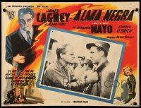 9z632 WHITE HEAT Mexican LC '50 c/u of James Cagney grabbing Edmond O'Brien, classic noir!