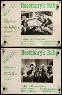 9z071 ROSEMARY'S BABY 4 Swiss LCs '68 Roman Polanski, Mia Farrow, John Cassavetes, Ruth Gordon