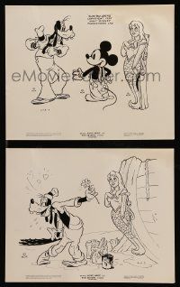 1a926 BOAT BUILDERS 2 8x10 stills '38 Walt Disney cartoon, wonderful art of Mickey Mouse & Goofy!