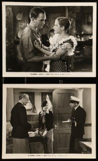 1a937 FLAMING GOLD 2 8x10 stills '33 O'Brien learns his partner's wife Mae Clarke's a prostitute!