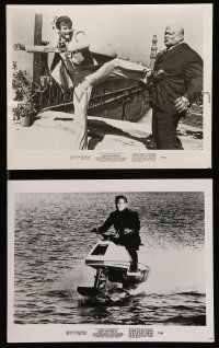 1a985 SPY WHO LOVED ME 2 8x10 stills '77 Roger Moore as Bond kicking Milton Reid and on waterbike!