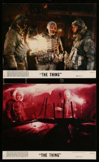1a238 THING 2 8x10 mini LCs '82 John Carpenter, great portraits of Kurt Russell & with cast!