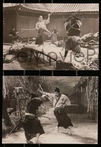 1a804 47 SAMURAI 4 6.75x9.5 stills '62 Chushingura, cool images of Toshiro Mifune in samurai action