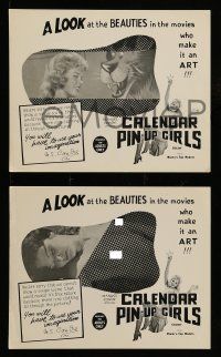 1a864 CALENDAR PIN-UP GIRLS 3 8x10 stills '66 look at the beauties in the movies who make it an art