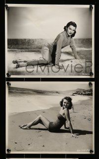 1a319 DIANNE FOSTER 17 8x10 stills '50s mostly close-up portraits of the pretty star & at beach!