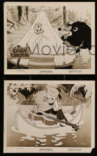 1a871 DONALD'S VACATION 3 8x10 stills '40 Disney, wacky images of Donald Duck and huge bear!
