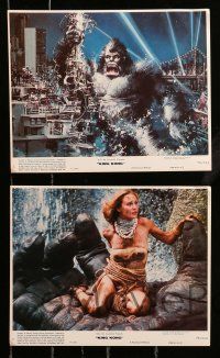 1a116 KING KONG 7 8x10 mini LCs '76 great images of sexy Jessica Lange & BIG Ape + Berkey art!