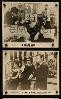 1a775 LA DOLCE VITA 5 8x10 stills '61 sexy Anita Ekberg & Marcello Mastroianni, Aimee, Fellini!