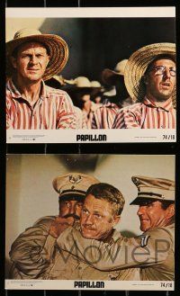 1a079 PAPILLON 8 8x10 mini LCs '73 Steve McQueen & Dustin Hoffman, Franklin J. Schaffner!