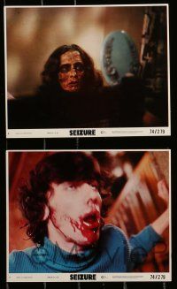1a086 SEIZURE 8 8x10 mini LCs '74 Oliver Stone's directorial debut, Jonathan Frid!
