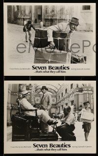 1a905 SEVEN BEAUTIES 3 int'l 8x10 stills '76 Lina Wertmuller directed, Giancarlo Giannini, Italian!