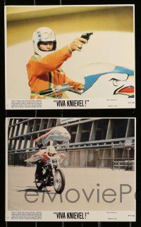 1a101 VIVA KNIEVEL 8 8x10 mini LCs '77 the greatest daredevil & his motorcycle, Hutton, Gene Kelly